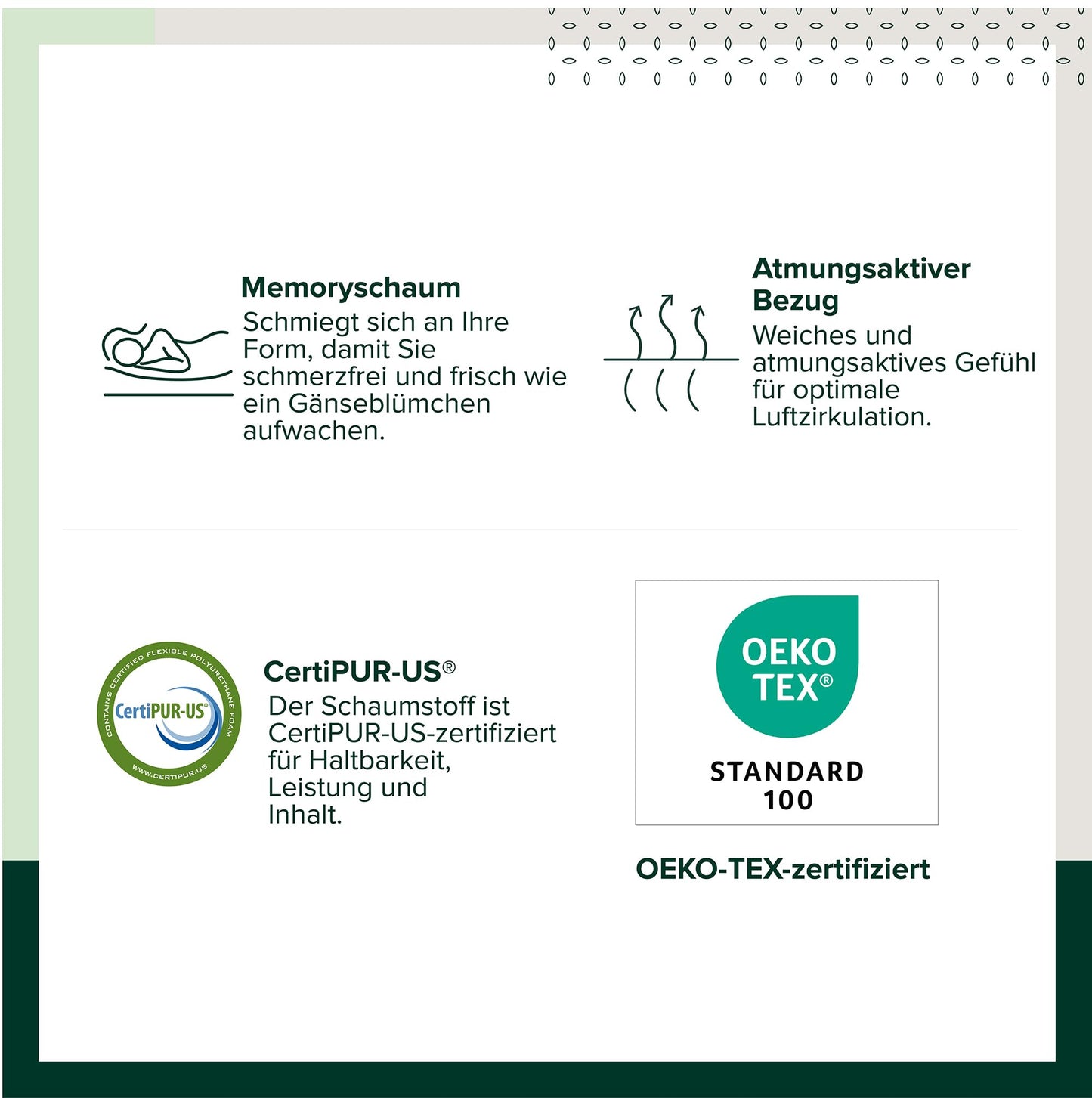 Zinus kühlende Gel Matratze 90 x 200 cm - 15cm hoch - 4 Zonen Kaltschaummatratze-Härtegrad H3 - Rollmatratze - Memory-Schaum für ergonomischen Schlaf - Oeko-TEX Zertifiziert - Designed in Deutschland