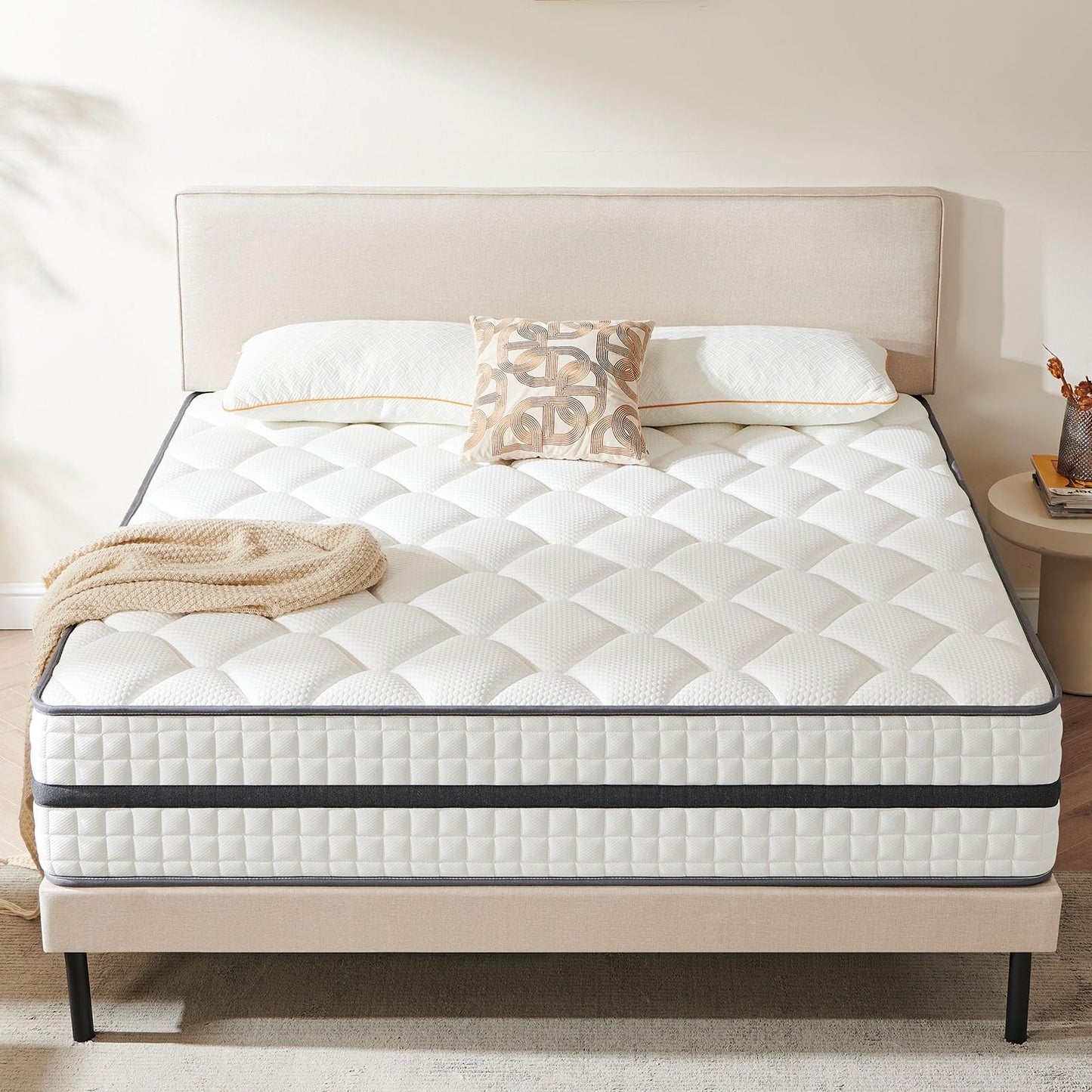 Twirest Matratze 140x200cm,Taschenfederkernmatratze (Höhe 20 cm),7-Zonen Orthopädische Matratze mit Komfortschaum, Gewebe mit weicher Oberfläche,für Erwachsene,Mittlerer Härtegrad (H3)