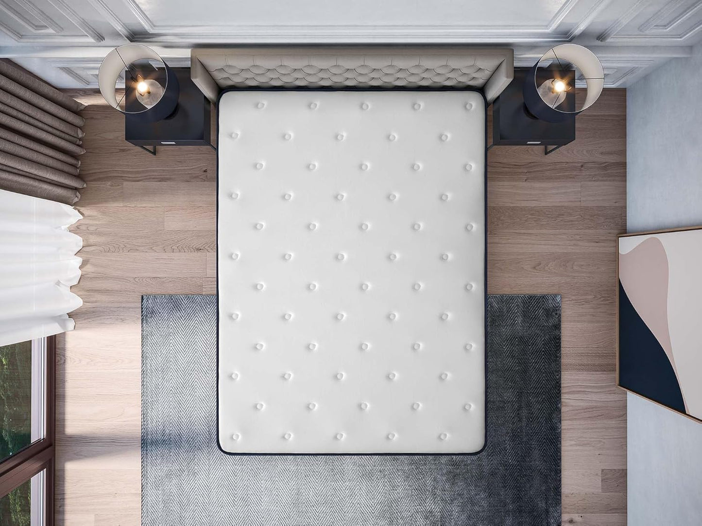 COSMOS - Matratze 180x200 cm Upsilon Kaltschaummatratze Härtegrad H4 - Öko-Tex Zertifiziert - Latex Blue 7 Zonen Matratze Höhe 30 cm - Made in EU