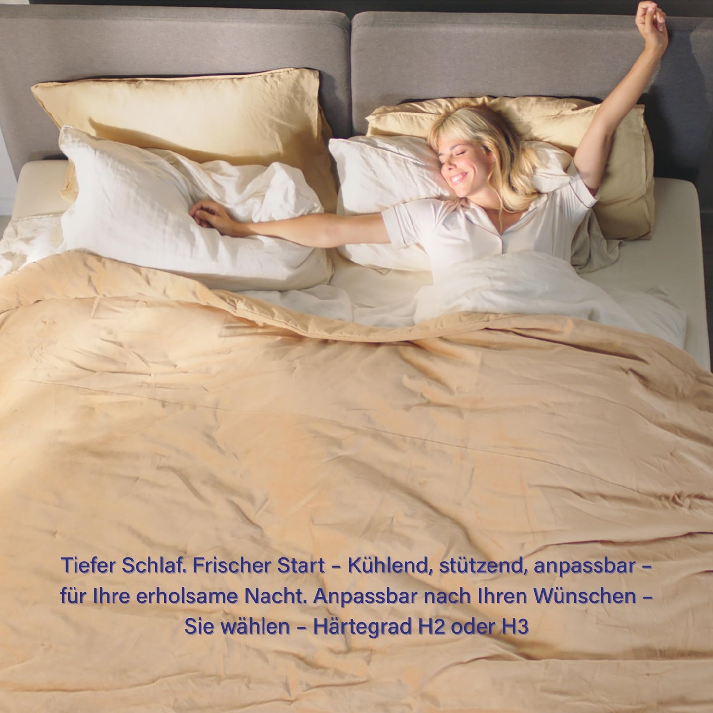 Emma One+ Matratze 140x200 H2 Mittelfest – Kühlende & atmungsaktive 3-Zonen-Schaummatratze – Ergonomisch, Klimaregulierend & Waschbarer Bezug – Für alle Schlafpositionen geeignet
