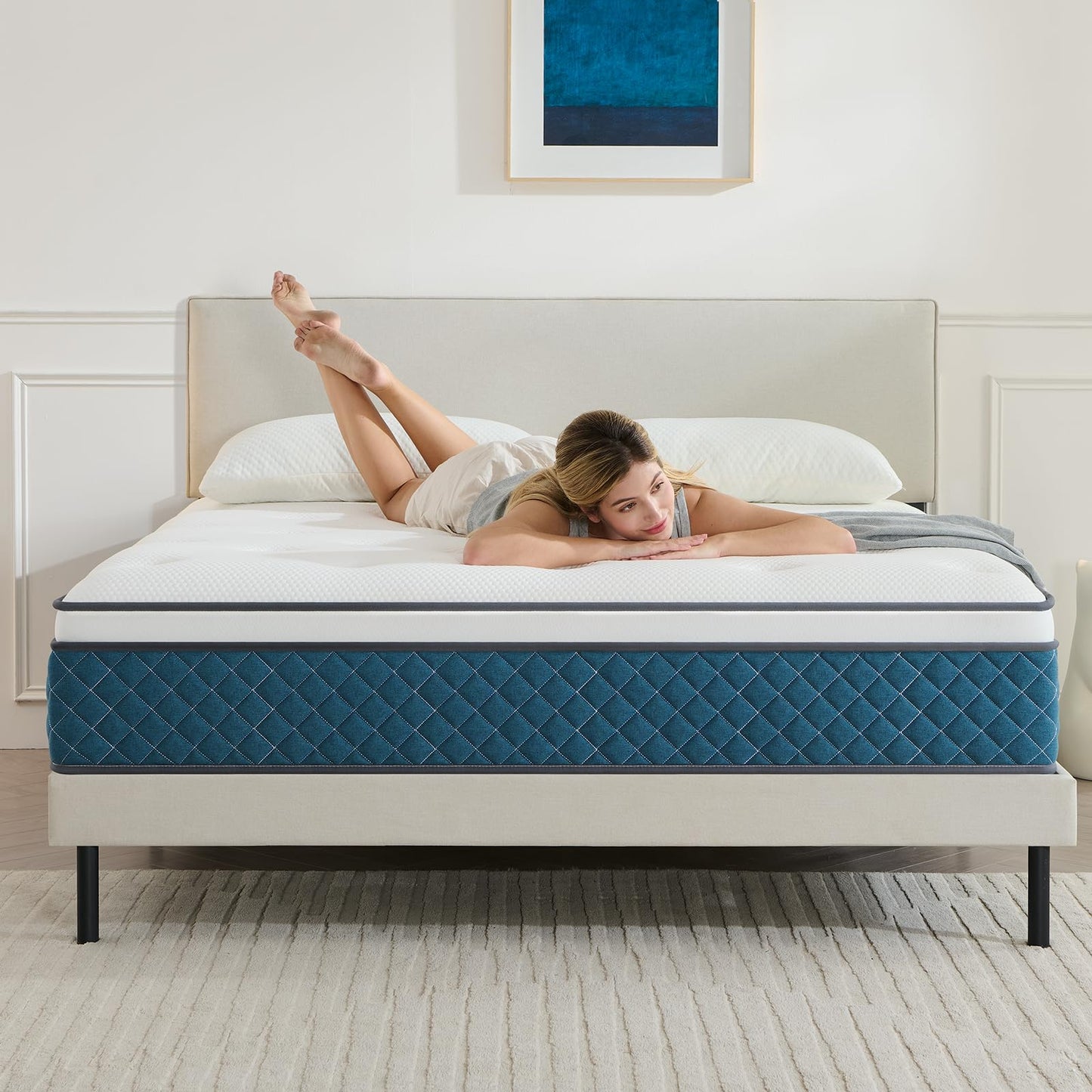 Hiimgo Matratze, Taschenfederkernmatratze 140x200 cm – 7-Zonen Härtegrad H3, Optimaler Komfort und Rückenstütze, Federkernmatratze für Ergonomische Rückenentlastung (140x200x20 cm)