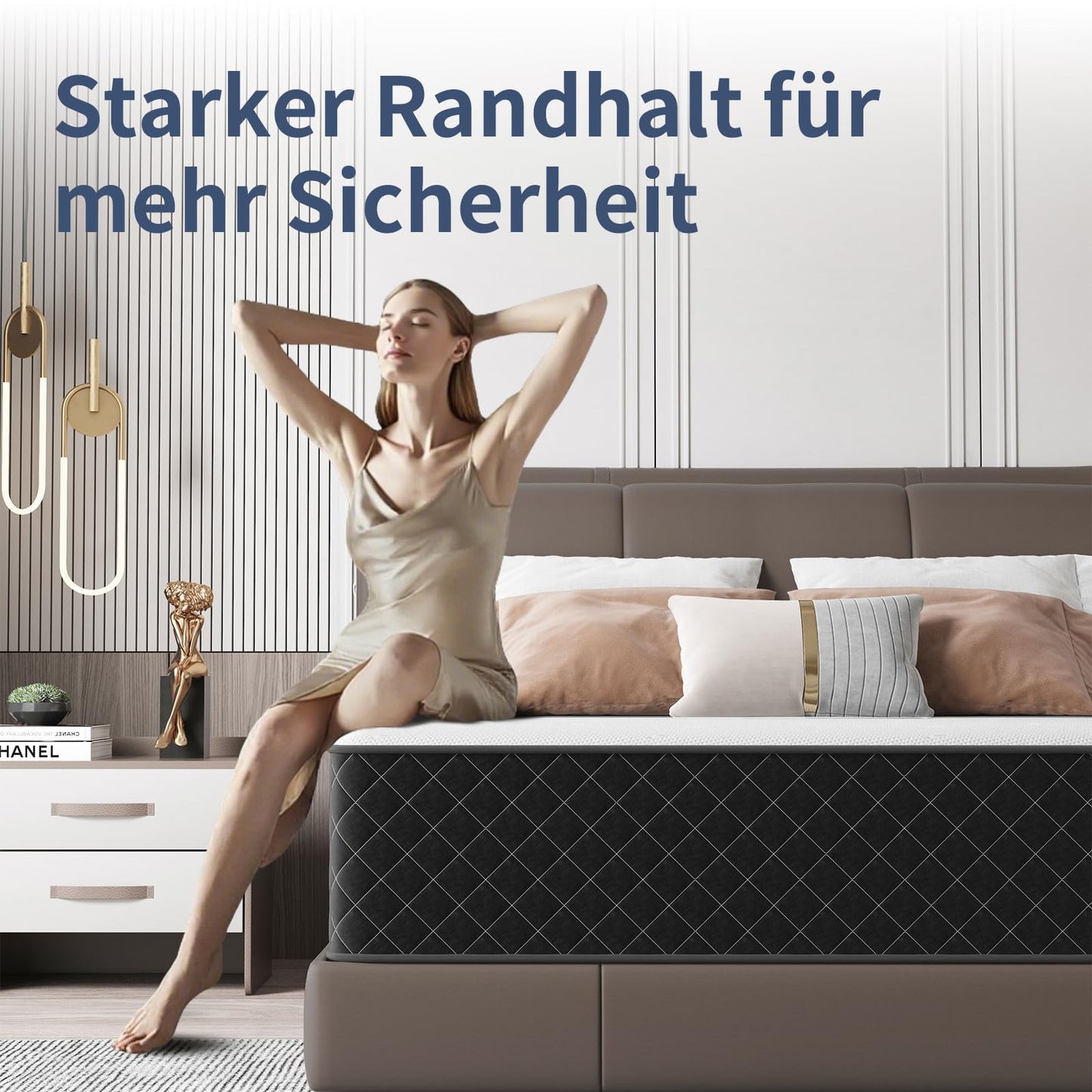 MOLPHIT Matratze 140x200cm, Höhe 25cm mit Oeko-TEX Zertifiziert, Härtegrad H3/H4, Innerspring Hybrid Memory Foam Matratze in Einer Box für ultimative Unterstützung und Druckentlastung, 140x200x25cm