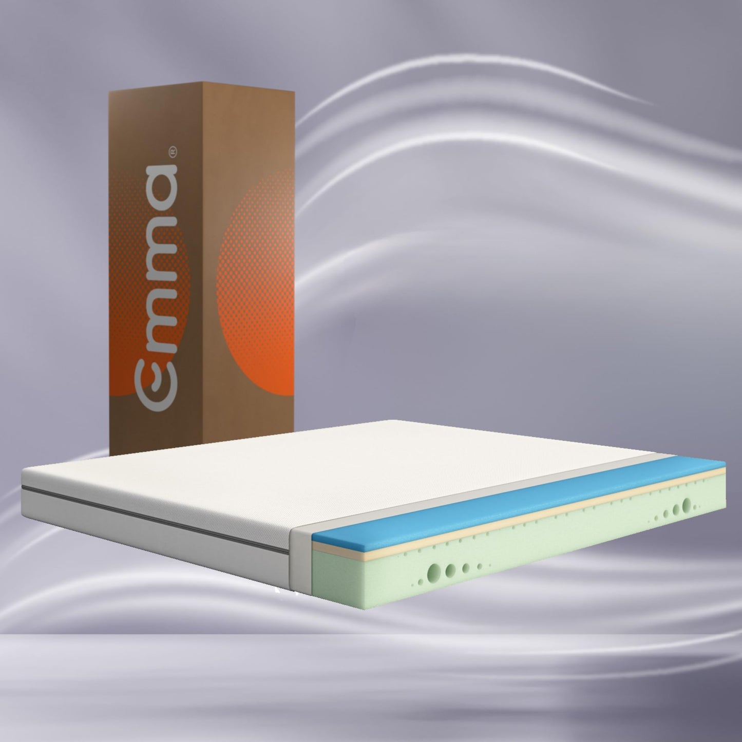 Emma One+ Matratze 140x200 H2 Mittelfest – Kühlende & atmungsaktive 3-Zonen-Schaummatratze – Ergonomisch, Klimaregulierend & Waschbarer Bezug – Für alle Schlafpositionen geeignet