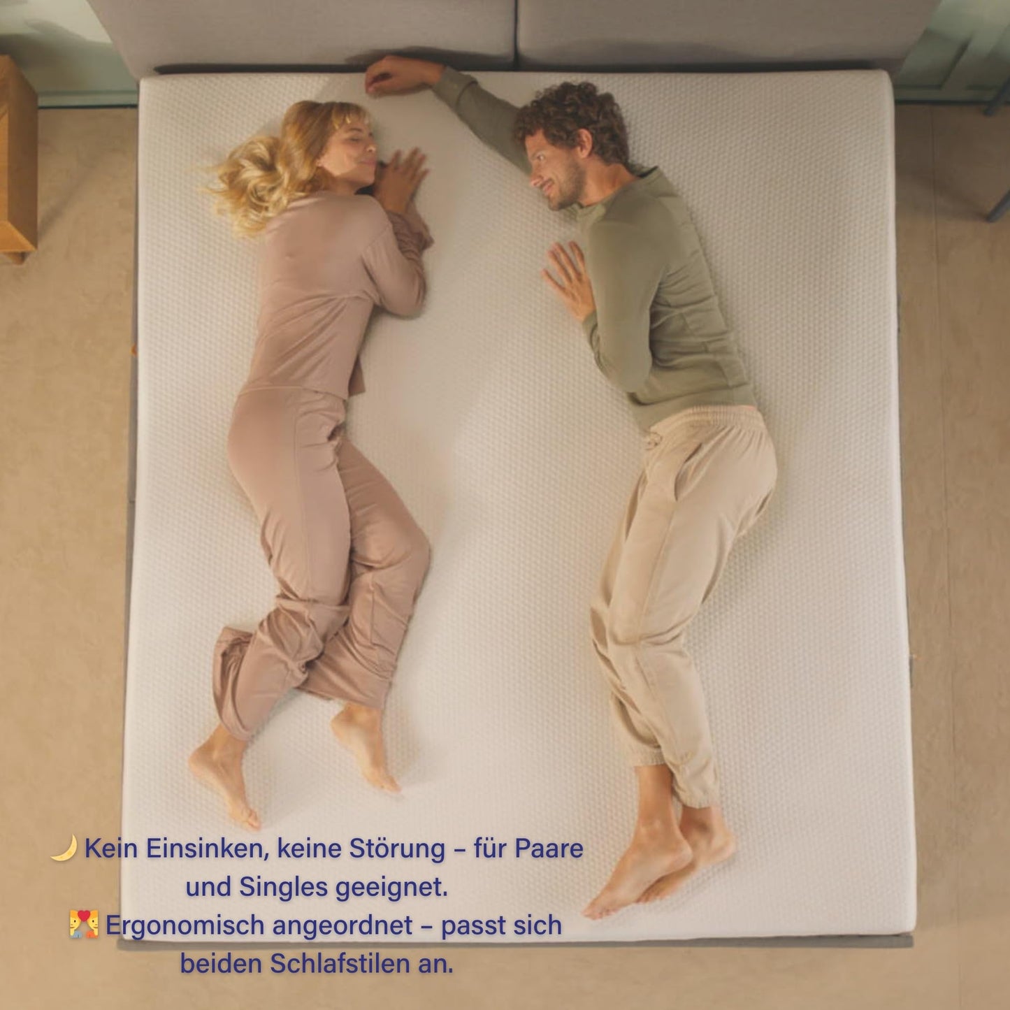 Emma One+ Matratze 140x200 H2 Mittelfest – Kühlende & atmungsaktive 3-Zonen-Schaummatratze – Ergonomisch, Klimaregulierend & Waschbarer Bezug – Für alle Schlafpositionen geeignet