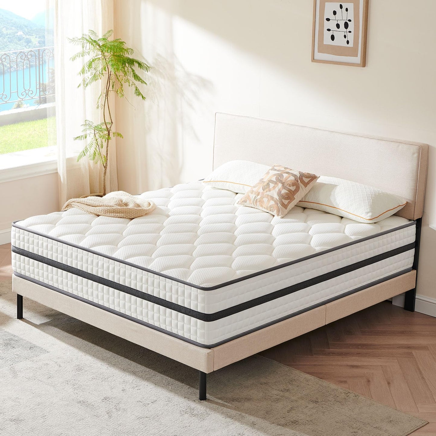 Twirest Matratze 140x200cm,Taschenfederkernmatratze (Höhe 20 cm),7-Zonen Orthopädische Matratze mit Komfortschaum, Gewebe mit weicher Oberfläche,für Erwachsene,Mittlerer Härtegrad (H3)