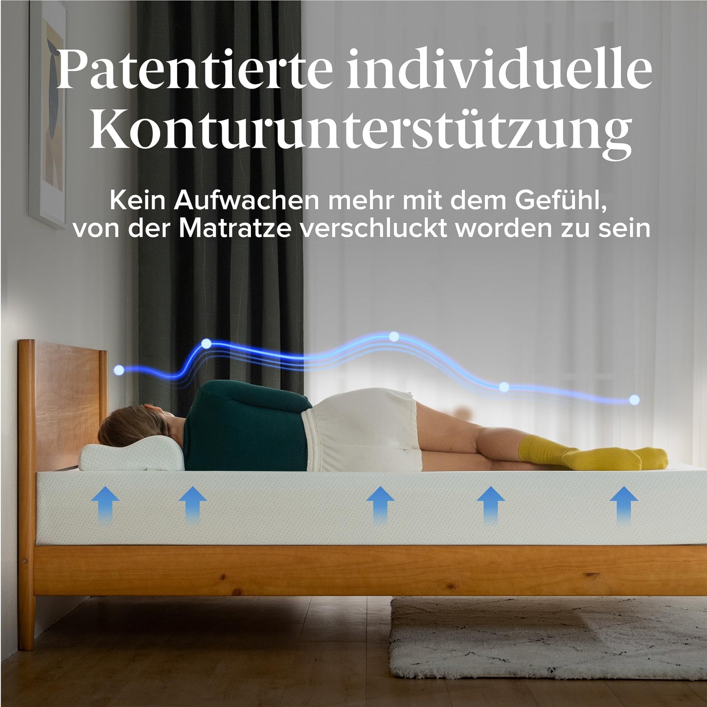 Zinus kühlende Gel Matratze 90 x 200 cm - 15cm hoch - 4 Zonen Kaltschaummatratze-Härtegrad H3 - Rollmatratze - Memory-Schaum für ergonomischen Schlaf - Oeko-TEX Zertifiziert - Designed in Deutschland