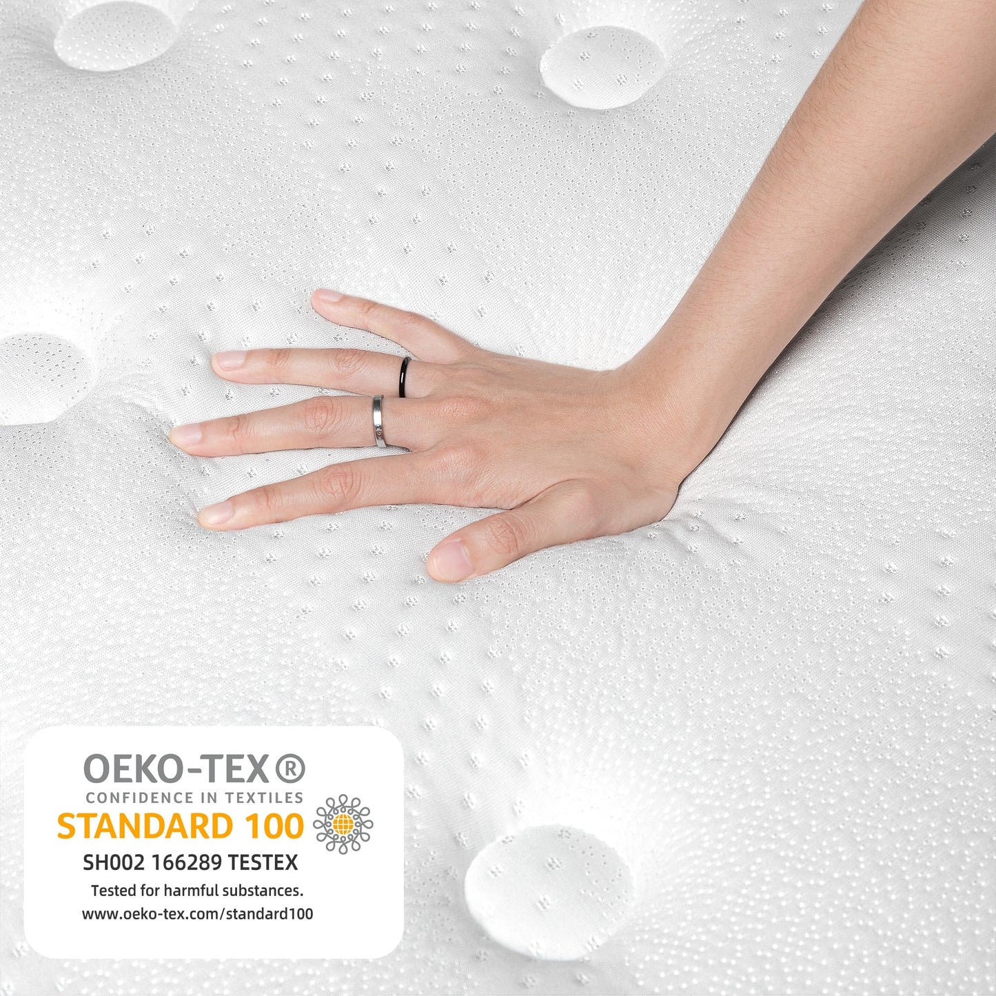 TeQsli Gel Taschenfederkernmatratze 140x200 cm 25 cm Höhe 9-Zonen Matratze H3 H4 Härtegrad, Orthopädische & Ergonomische Federkernmatratze mit Gel-Memory-Schaum, Öko-Tex & CertiPUR Zertifiziert